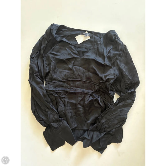 Top Long Sleeve By Madewell In Black, Size: Xxs