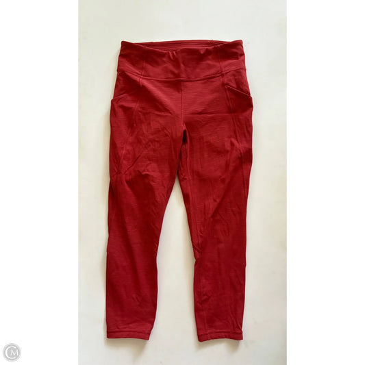 Athletic Leggings By Lululemon In Orange, Size: 6