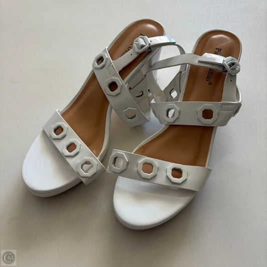 Shoes Heels Block By Pierre Dumas In White, Size: 10
