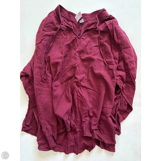 Top Long Sleeve By Old Navy In Maroon, Size: 2x