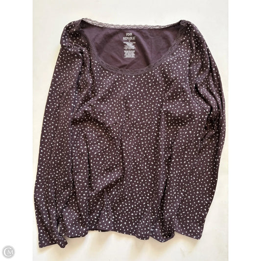 Top Long Sleeve By Pink Rose In Purple, Size: 3x
