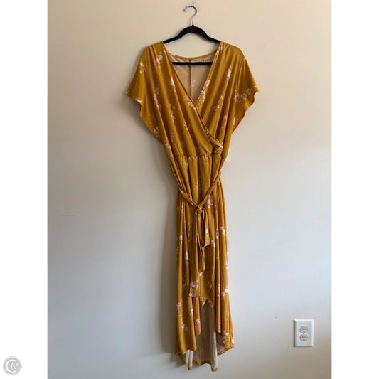 Dress Casual Maxi By Ava & Viv In Yellow, Size: 2x