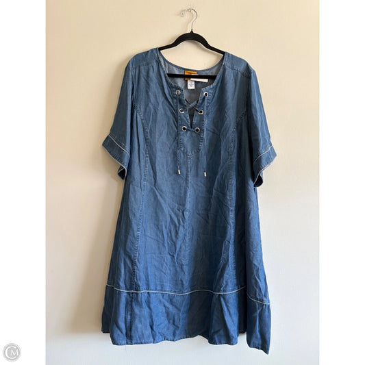 Dress Casual Midi By Ruby Rd In Blue, Size: 2x