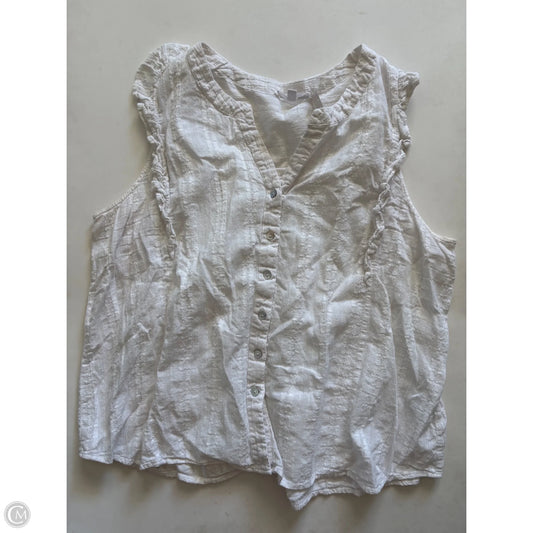 Top Sleeveless By Jane And Delancey In White, Size: 2x