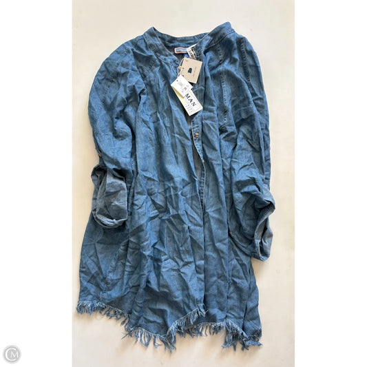 Top Long Sleeve By Hester In Blue, Size: 3x