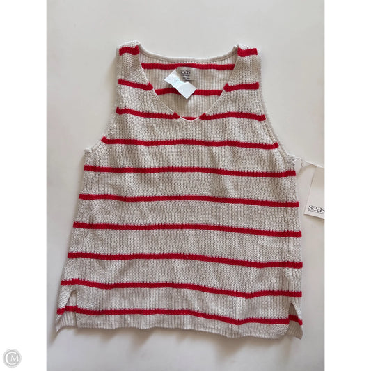 Sweater Short Sleeve By Seas In Striped Pattern, Size: M
