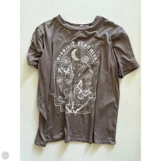 Top Short Sleeve By Polagram In Taupe, Size: M