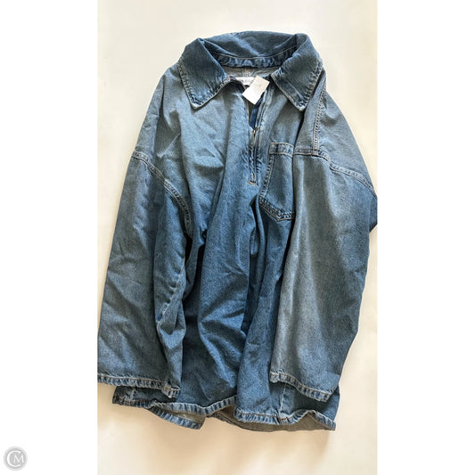 Jacket Denim By Zara In Blue, Size: L