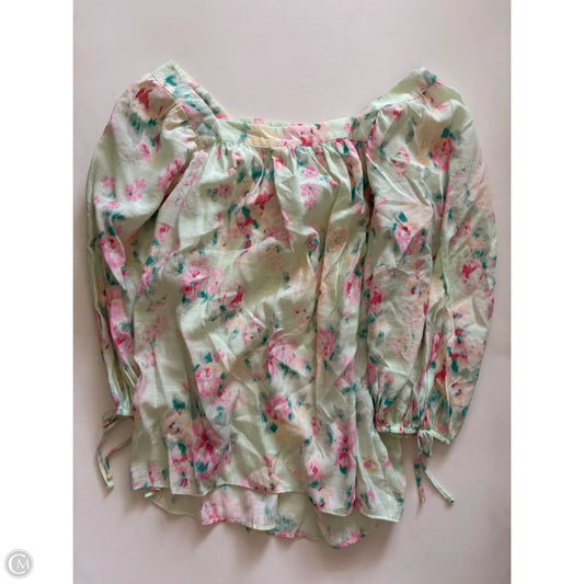 Top Long Sleeve By Lc Lauren Conrad In Floral Print, Size: L