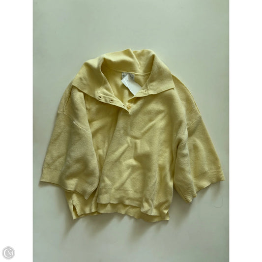 Sweater Short Sleeve By riley & RAE In Yellow, Size: S