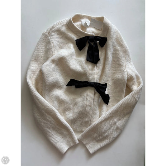 Sweater Cardigan By H&m In Cream, Size: Xl