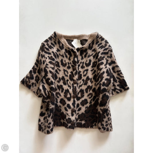 Sweater Short Sleeve By H&m In Animal Print, Size: Xl