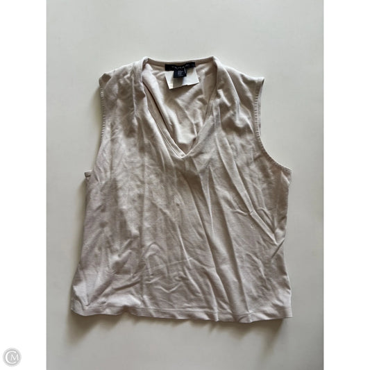 Top Sleeveless By Tahari In Cream, Size: M