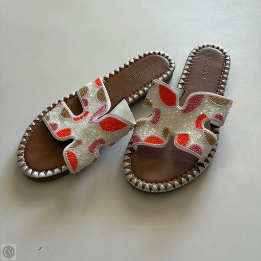 Sandals Flats By Clothes Mentor In Multi-colored, Size: 10