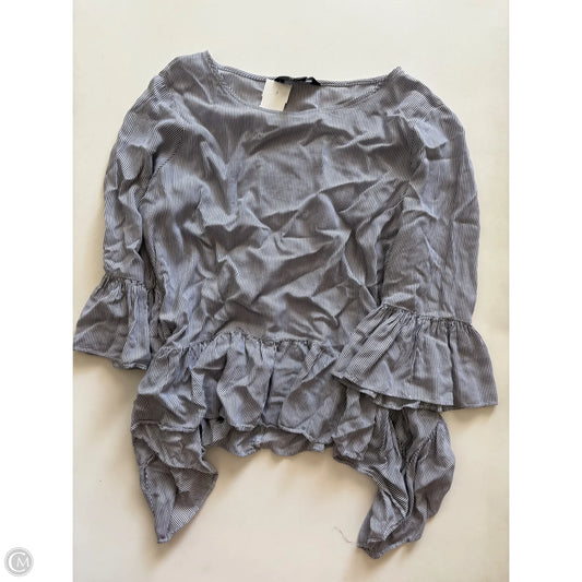 Blouse Long Sleeve By Simply Vera In Striped Pattern, Size: S