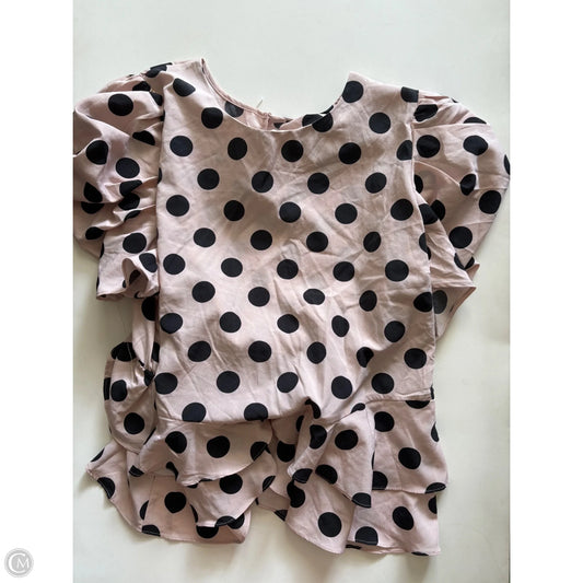 Blouse Short Sleeve By Milk & Honey In Polkadot Pattern, Size: 3x