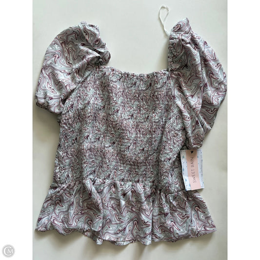 Blouse Short Sleeve By Sweet Rain In Multi-colored, Size: 3x