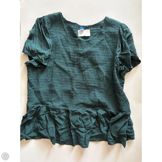 Blouse Short Sleeve By Old Navy In Green, Size: 3x