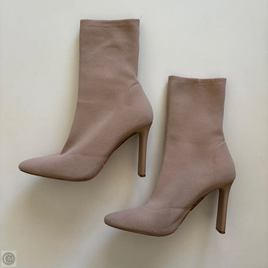 Boots Ankle Heels By Aldo In Beige, Size: 8.5