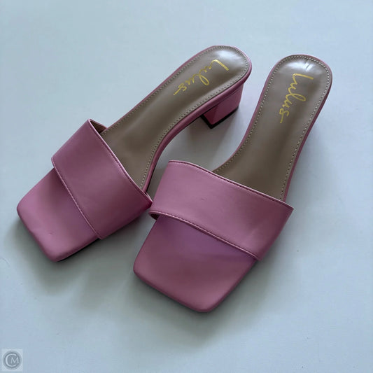 Shoes Heels Block By Lulus In Pink, Size: 7