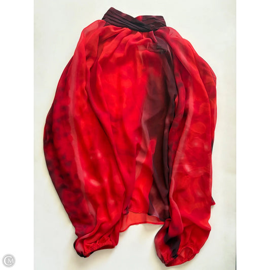 Blouse Long Sleeve By Worthington In Red, Size: L