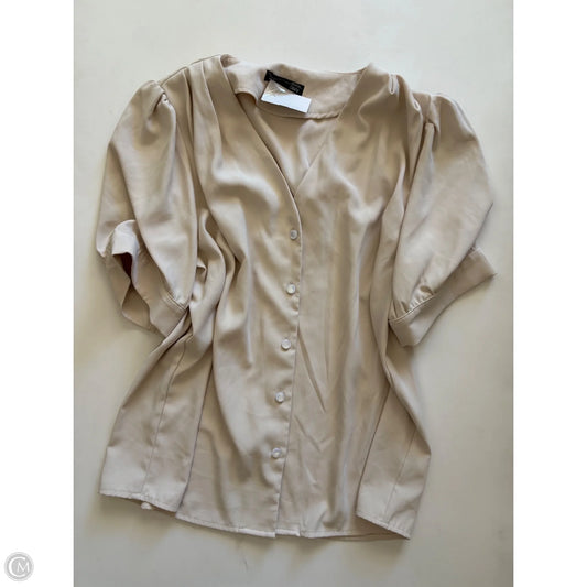 Blouse Short Sleeve By Dazy In Cream, Size: Xl