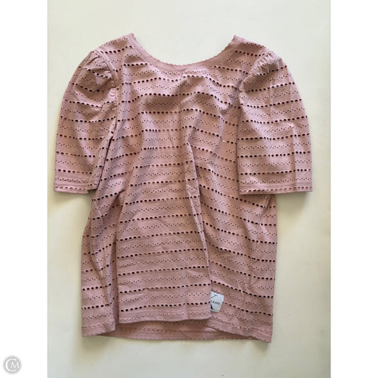 Top Short Sleeve By Calvin Klein In Pink, Size: L