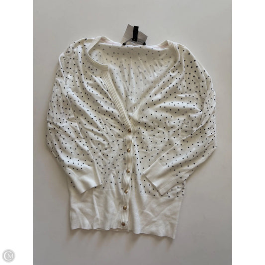 Sweater Cardigan By White House Black Market In Polkadot Pattern, Size: Xxs