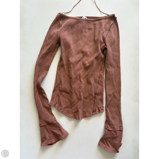 Top Long Sleeve By We The Free In Brown, Size: Xs