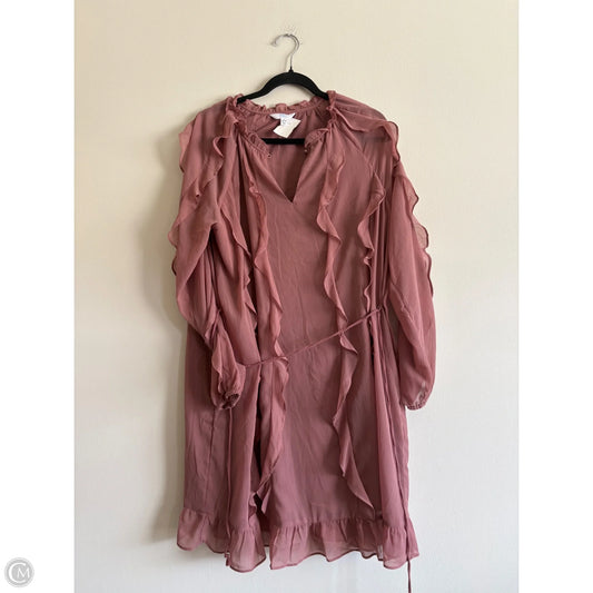 Dress Casual Midi By Time And Tru In Pink, Size: L