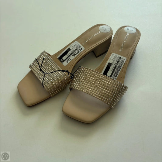 Sandals Heels Block By Marc Fisher In Cream, Size: 6.5