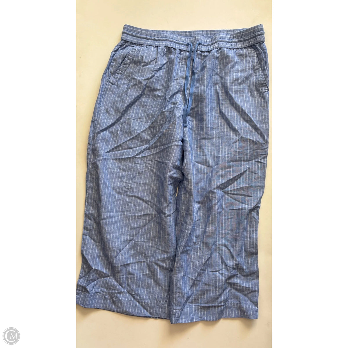 Pants Linen By Talbots In Striped Pattern, Size: L