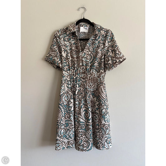 Dress Casual Midi By Lucky Brand In Blue & Brown, Size: S