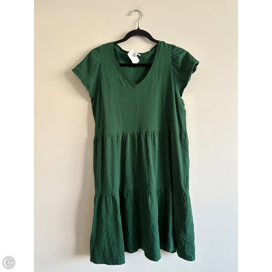 Dress Casual Midi By J. Crew In Green, Size: M