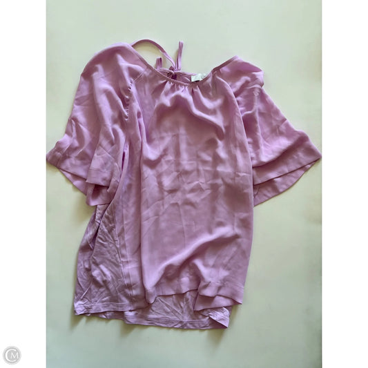 Blouse Short Sleeve By Loft In Purple, Size: M