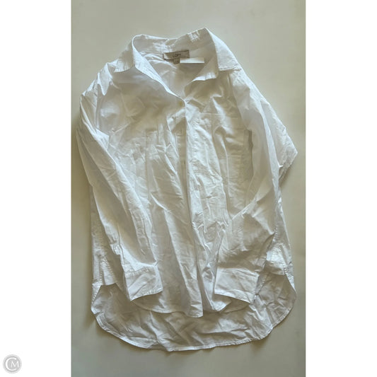 Top Long Sleeve By Loft In White, Size: S