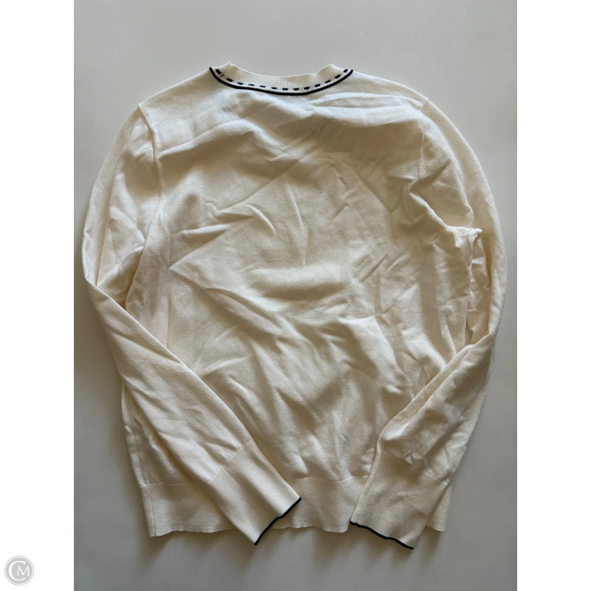 Sweater By Loft In Cream, Size: L
