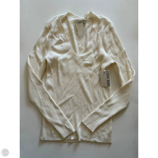 Sweater By Nine West In Cream, Size: Xl