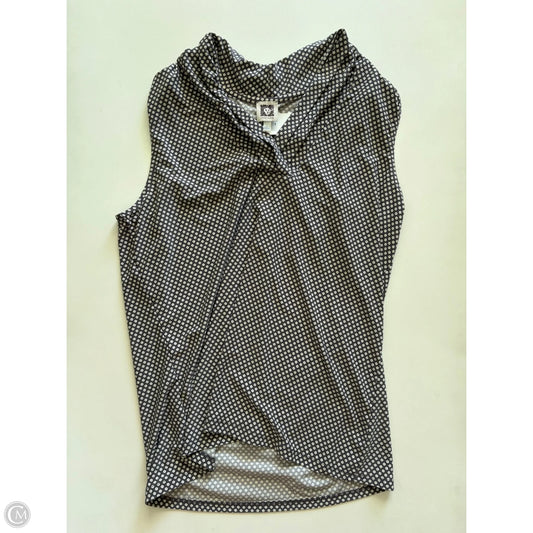 Blouse Sleeveless By Anne Klein In Grey, Size: L