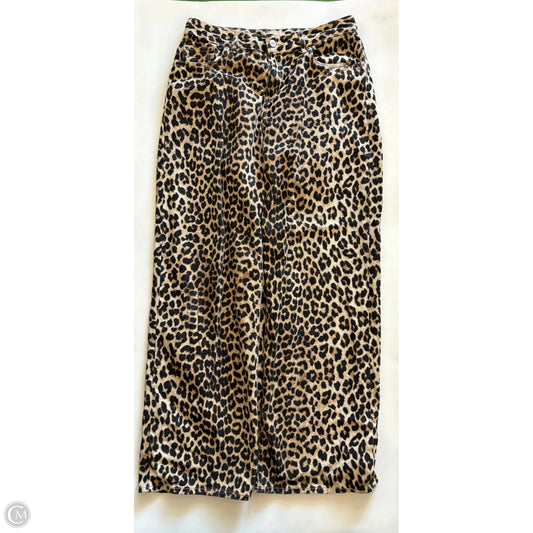 Jeans Straight By H&m In Animal Print, Size: 8