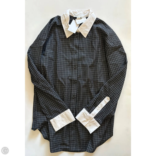 Top Long Sleeve By H&m In Plaid Pattern, Size: M