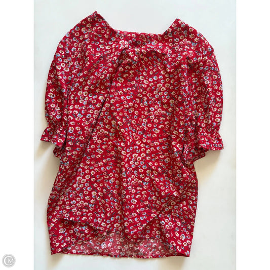 Top Short Sleeve By Cmc In Red, Size: L
