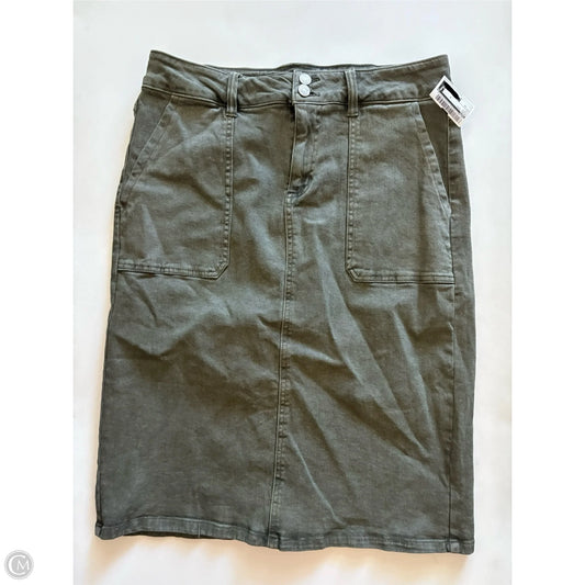 Skirt Midi By Cato In Green, Size: 12