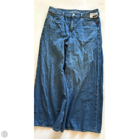 Jeans Wide Leg By American Eagle In Blue, Size: 12