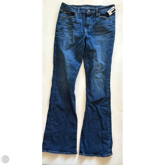 Jeans Straight By American Eagle In Blue, Size: 12