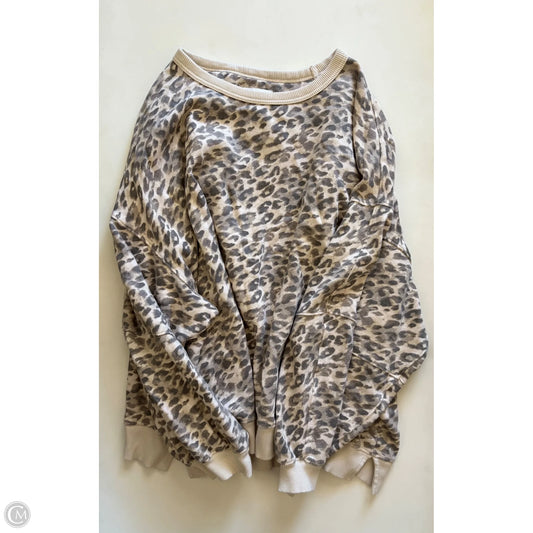 Sweatshirt Crewneck By Aerie In Animal Print, Size: 2x