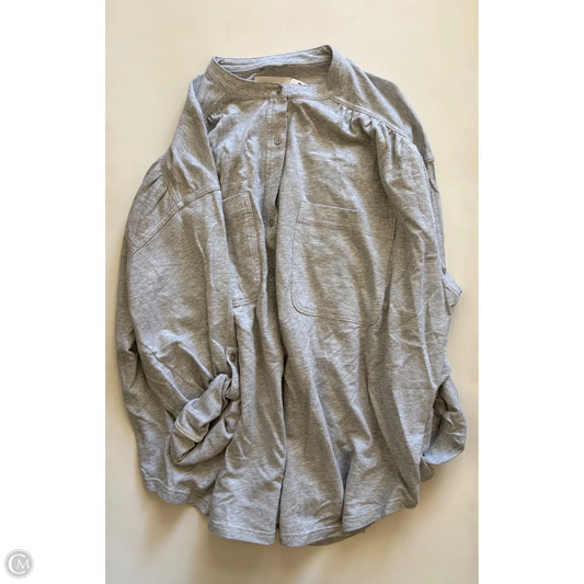 Top Long Sleeve By Aerie In Grey, Size: L