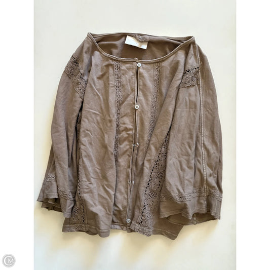 Top Long Sleeve By Aerie In Brown, Size: 2x