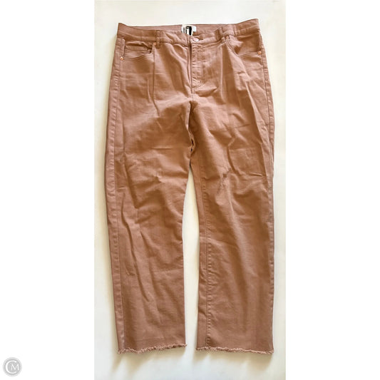 Jeans Straight By Loft In Brown, Size: 14