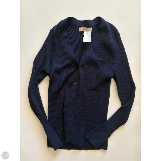 Sweater Cardigan By Loft In Navy, Size: L